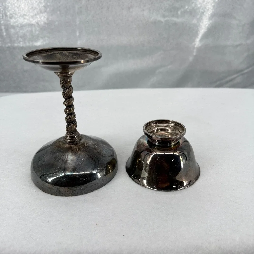 Paul Revere Reproduction Silver Plate Bowl and Engraved Stemmed Chalice Set12640